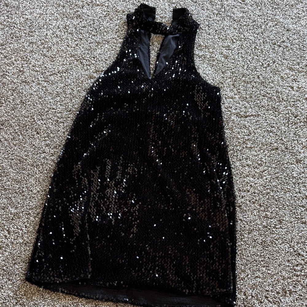Black Sequin Dress